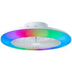 Brilliant Salerno Ceiling Fan Plastic Metal White 36W 4700lm - 830-865 CCT+RGB | 485mm - Remote Control Dimmable