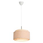 DFTP by Nordlux Takai Pendant Stainless Steel and Textile Beige | Suitable for E27