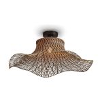 Good&Mojo Ceiling Light Ibiza Bamboo Black L | Suitable for 1x E27 