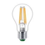 Philips Master Ultra Efficient LED E27 Pear Filament Clear 4W 840lm - 827 Extra Warm White | Dimmable - Replaces 60W