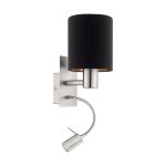 Eglo Wall Light Pasteri Steel Satin Nickel 40 | IP20 - Incl. Spot and Excl. 1x E27