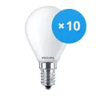 Multipack 10x Philips Corepro LED Lustre E14 Ball Frosted 4.3W 470lm - 827 Extra Warm White | Replaces 40W