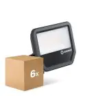 Multipack 6x Ledvance LED Floodlight Aluminium Black 41W 5500lm 100D - 830 Warm White | IP66 - Symmetrical
