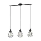 Eglo Pendant Tarbes Steel Black | IP20 - Suitable for 3x E27 